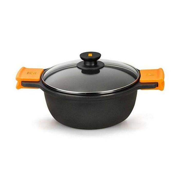 Cacerola con Tapa de Cristal BRA A270328 5,7 L (Ø 28 cm) Negro Metal Aluminio Aluminio fundido Ø 28 cm Aluminio Cacerola con Tapa de Cristal BRA A270328 5,7 L (Ø 28 cm) Negro Metal Aluminio Aluminio fundido Ø 28 cm Aluminio