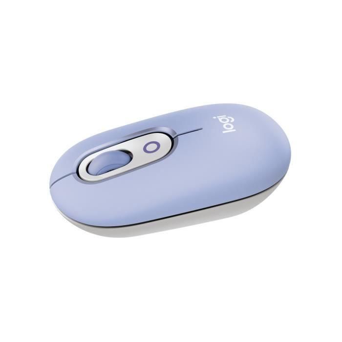 Logitech Pop Mouse Lila Ratón Inalámbrico Bluetooth USB de Bajo Consumo para PC y Mac, Botón Personalizable, Hasta 24 Meses de Duración de Batería