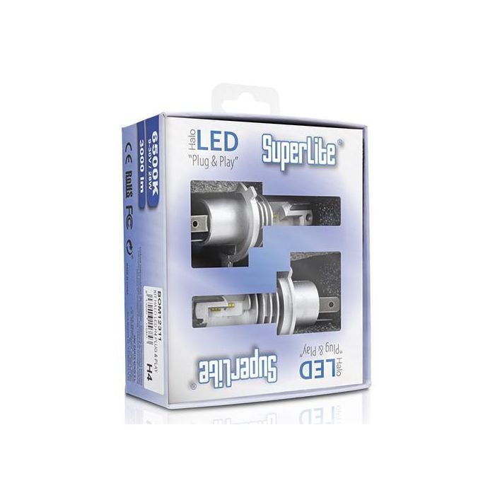 Kit Halo Led H4 Plug & Play Superlite BOM12311 1 Kit Halo Led H4 Plug & Play Superlite BOM12311 1