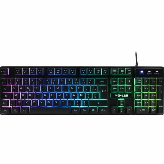 The G-Lab KEYZ-CAESIUM/FR Teclado para juegos Membrana RGB, Diseño FR, 12 atajos, 19 teclas anti-ghosting 5