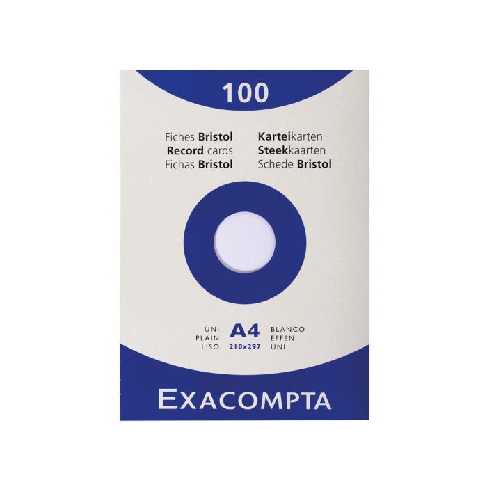 Exacompta Cartulina Blanca Din A4 205 Gr Paquete 100 Unidades 1