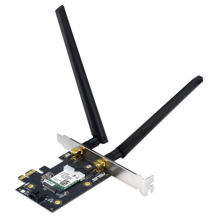 Asus 90IG07I0-ME0B10 Adaptador WiFi 6E PCIe Inalámbrico con Bluetooth 5.2, 2402 Mbit/s Tribanda