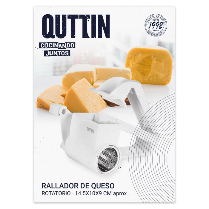 Rallador Rotatorio De Queso Quttin - Práctico y eficiente (18 Unidades) 5 Rallador Rotatorio De Queso Quttin - Práctico y eficiente (18 Unidades) 5