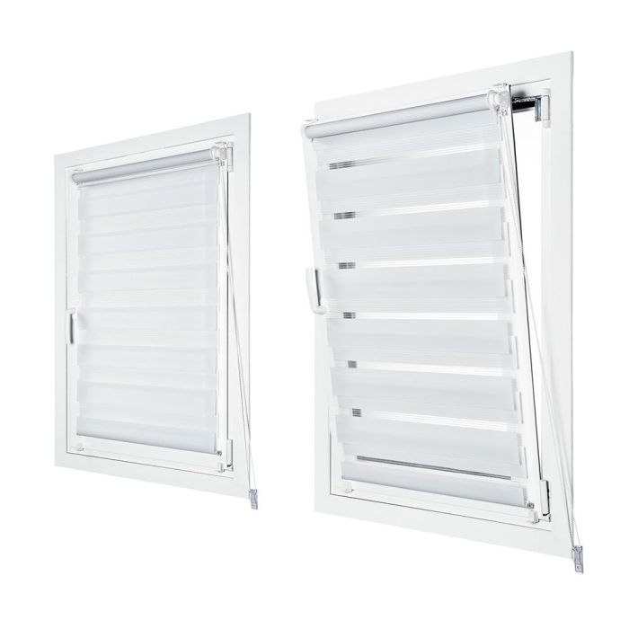 Cintacor - Stor Planet Estor enrollable Clip & Fix Noche y Día Blanco 60x180cm 3