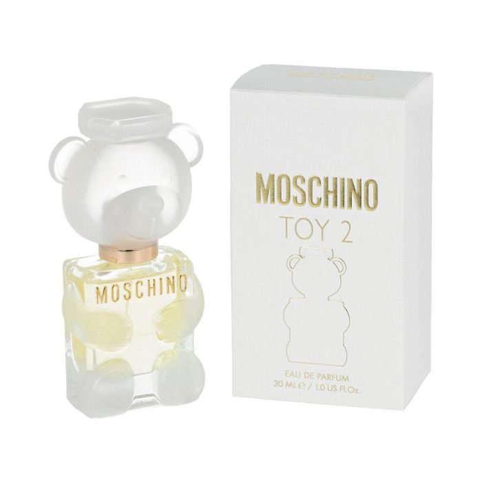 Moschino TOY 2 Eau de Parfum Vaporizador Unisex, Fragancia Floral Amaderada, Luminosa y Envolvente con Frasco de Osito de Cristal, 30 ml