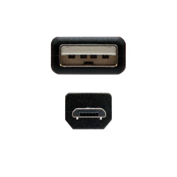 Nanocable Cable USB 2.0 Tipo A Macho a Micro USB B Macho para Móviles y Cámaras Digitales, 0,8 m Negro 2