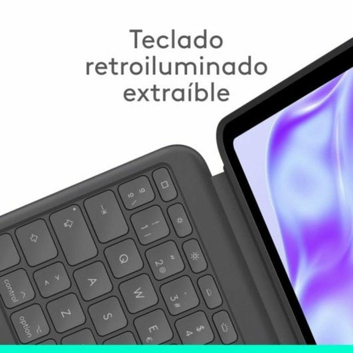 Funda para Tablet y Teclado Logitech 920-012667 Grafito QWERTY 6 Funda para Tablet y Teclado Logitech 920-012667 Grafito QWERTY 6