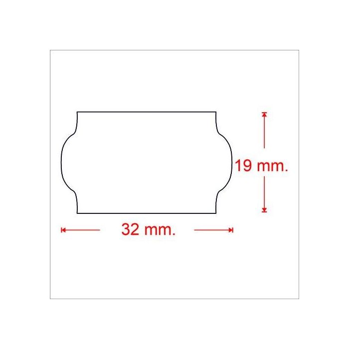 Etiquetas De Precios Meto Nº1 Adh.Removible 32X19 Mm Blanca Rollo 1.000 Uds. (Set de 30)
