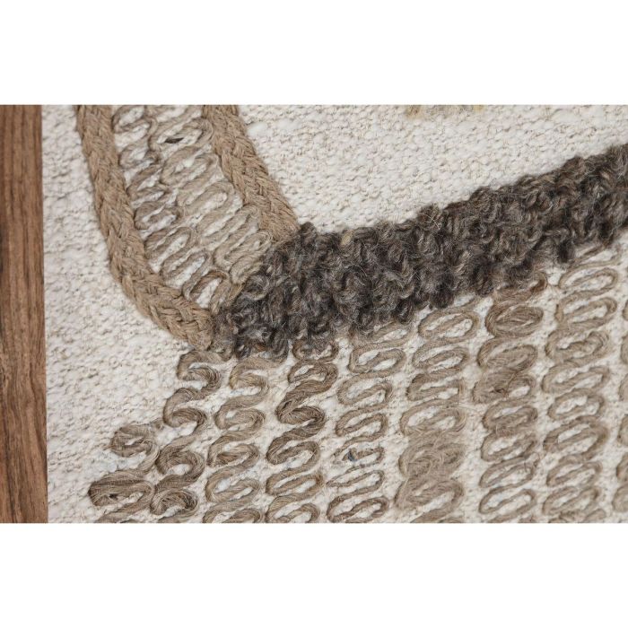 Cuadro Home ESPRIT Blanco Natural Abstracto Escandinavo 50 x 3 x 60 cm (2 Unidades) 2