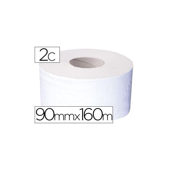 Papel Higienico Mini Jumbo 2 Capas 160 Mt Para Dispensador 2 12 unidades