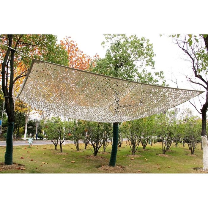 Toldo camuflaje reversible gris / blanco 3 x 4 m