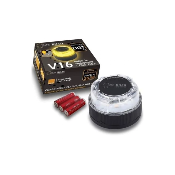 Sos Road Connected Baliza V16 Conectada Homologada Geolocalizable con DGT 3.0 SOS ROAD