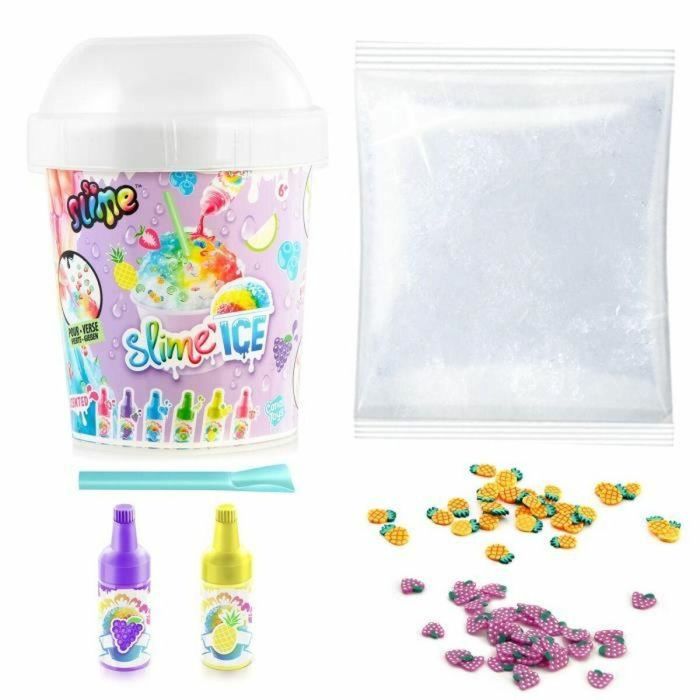 Canal Toys - SO SLIME DIY - Mega Vaso Slime Ice - Con 2 tintes perfumados, 1 cuchara y adornos - SSC 300 5