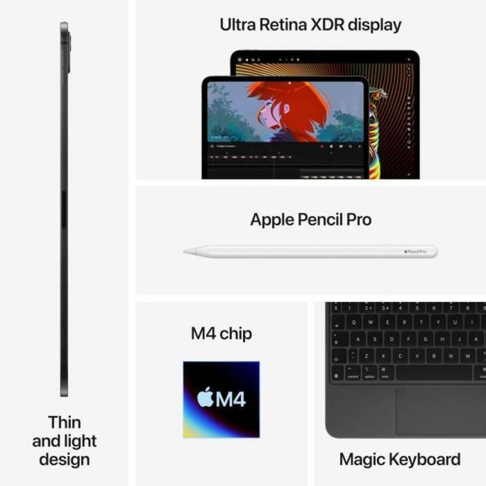 Apple iPad Pro (2024) 13" WiFi 256 GB Plata 1 Apple iPad Pro (2024) 13" WiFi 256 GB Plata 1