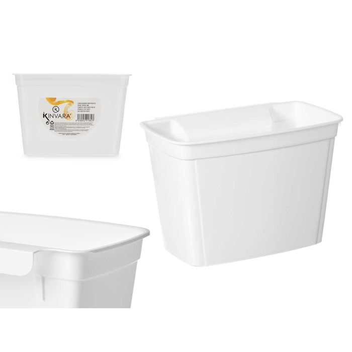 Portabasura para puerta Kinvara, blanco, 27x18x16.5 cm, 4L (12 Unidades) Portabasura para puerta Kinvara, blanco, 27x18x16.5 cm, 4L (12 Unidades)