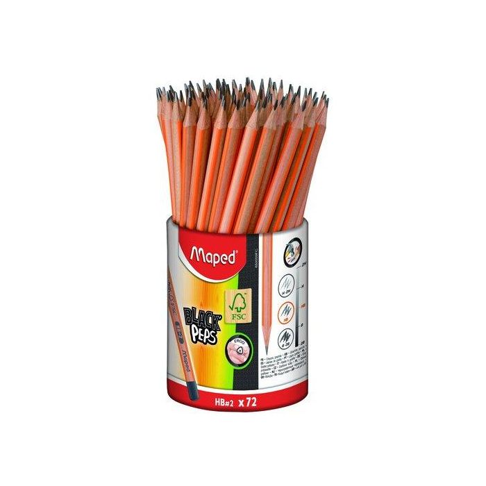 Lapices De Grafito Maped Black Pep Hb Bote De 72