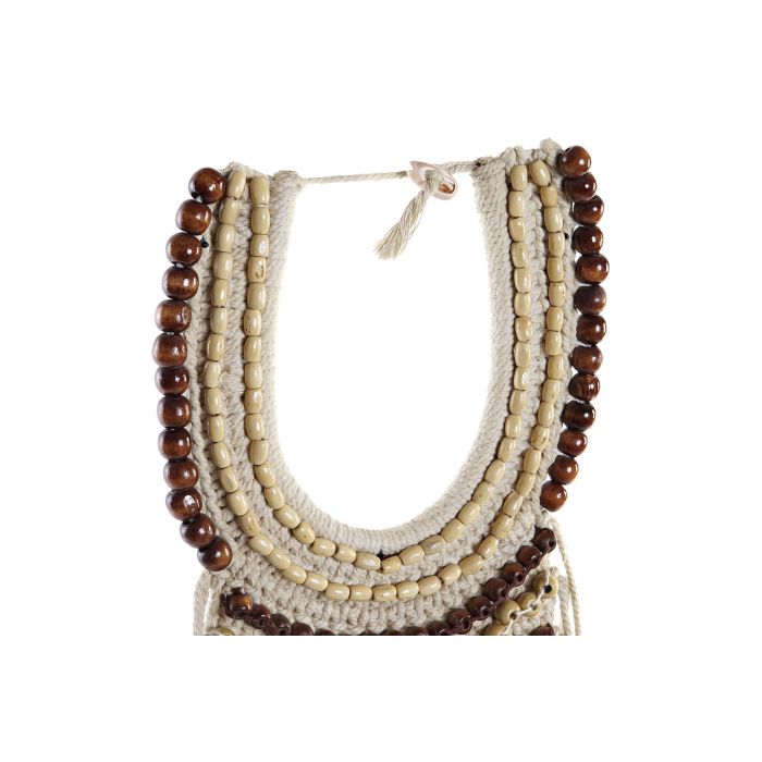 DKD Home Decor Collar Decorativo Balinés de Conchas y Hierro, Natural y Negro, 70 cm Alto x 25 cm Ancho x 15 cm Largo 2