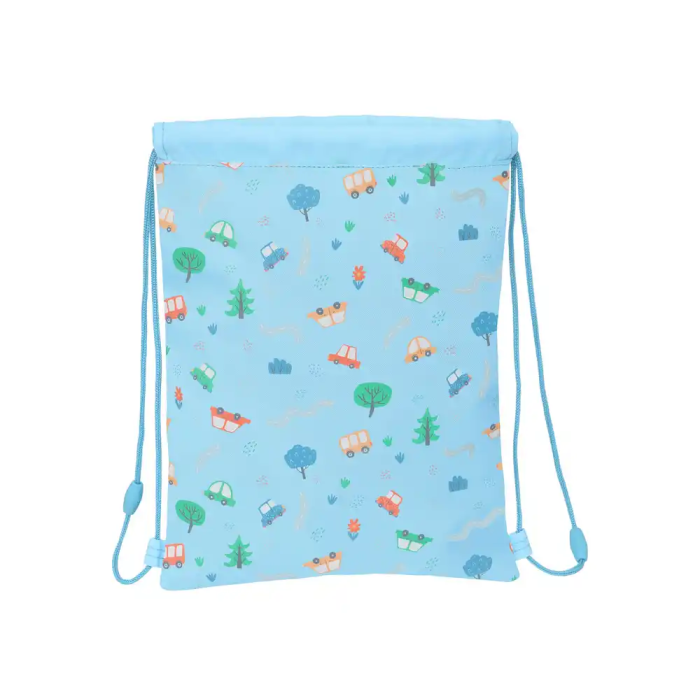 Bolsa Mochila con Cuerdas Safta Coches Azul 26 x 34 x 1 cm 1