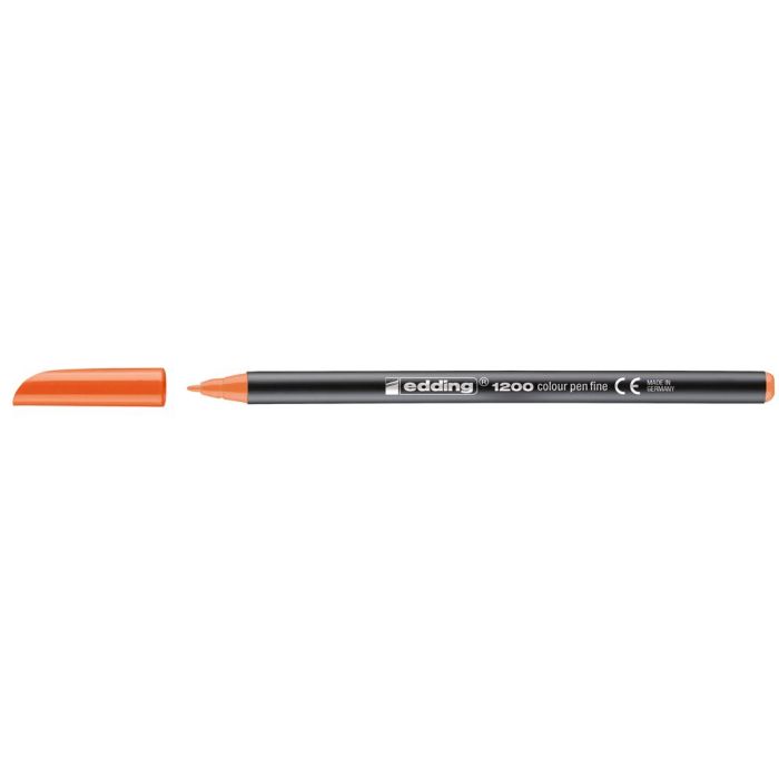 Rotulador Edding Punta Fibra 1200 Naranja N.6 Punta Redonda 0.5 mm 10 unidades 1