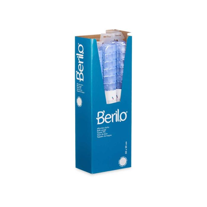 Berilo Alfombra de Baño Antideslizante Transparente Cuadros Pequeños PVC 50,3 x 50,3 x 0,7 cm (6 Unidades) 2