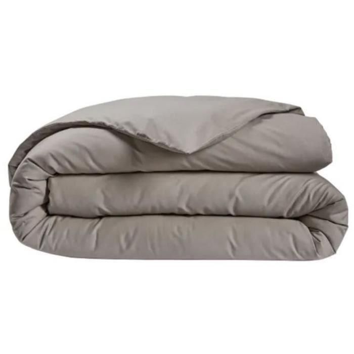 Cubierta de dudo dudo - 240x220 cm - Algodón - Antibacteriano - Taupe - Hecho en Francia 1