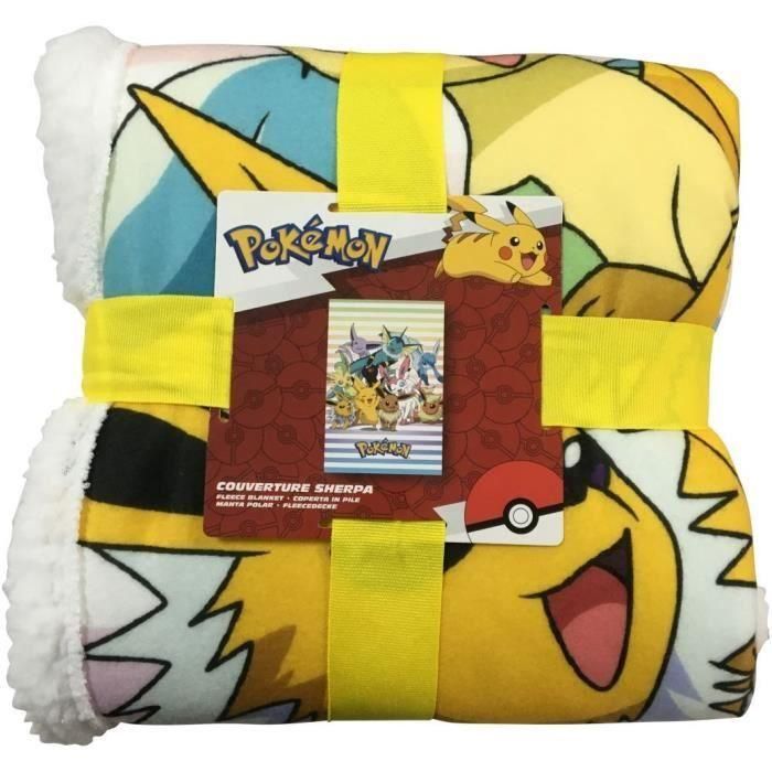 Manta Sherpa - POKEMON - Evoluciones - 100 x 150 cm 1 Manta Sherpa - POKEMON - Evoluciones - 100 x 150 cm 1