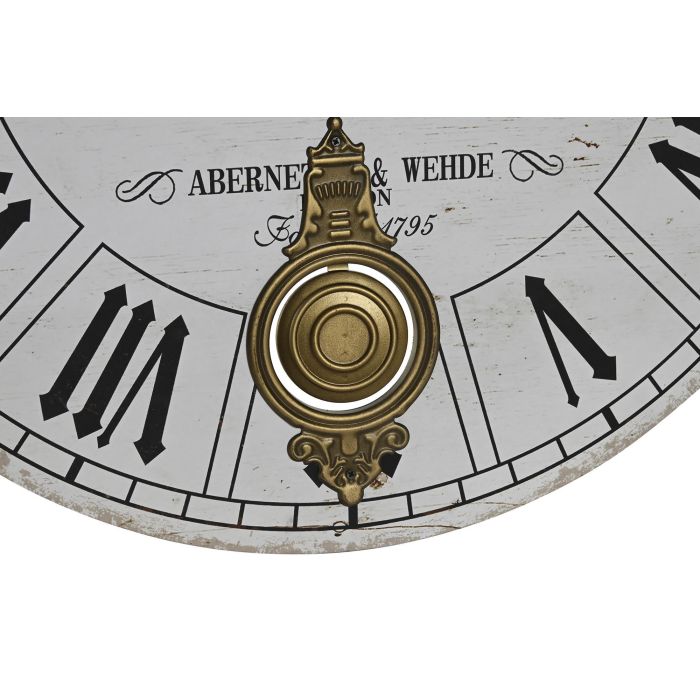DKD Home Decor Reloj de Pared Vintage Blanco Negro 8 x 58 x 58 cm (2 Unidades) 2