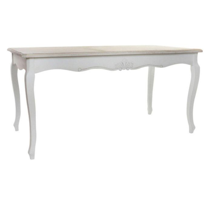 Mesa Comedor Tradicional DKD Home Decor Blanco Natural 80 x 79 x 160 cm Mesa Comedor Tradicional DKD Home Decor Blanco Natural 80 x 79 x 160 cm