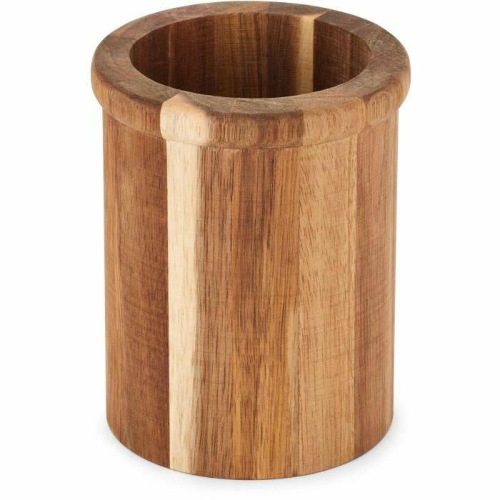 LIVOO MES153G - Juego de 4 Utensilios de Cocina con Olla - Acacia FSC y Silicona - Olla 15x12cm, Utensilios 31cm 5
