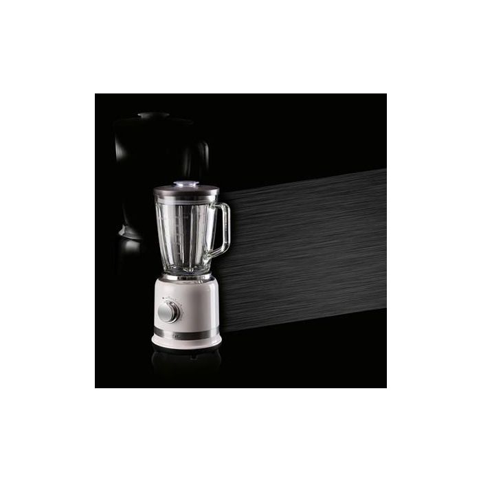 Ariete Batidora de Vaso Moderna Blanca con Vaso de Vidrio, 4 Cuchillas de Acero Inoxidable y 4 Velocidades 10 Ariete Batidora de Vaso Moderna Blanca con Vaso de Vidrio, 4 Cuchillas de Acero Inoxidable y 4 Velocidades 10