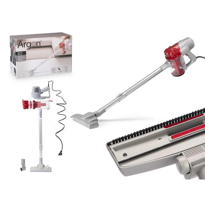 Aspirador de mano Argon 600W, gris y rojo, 92x185x24 cm, 800 ml (2 Unidades) Aspirador de mano Argon 600W, gris y rojo, 92x185x24 cm, 800 ml (2 Unidades)