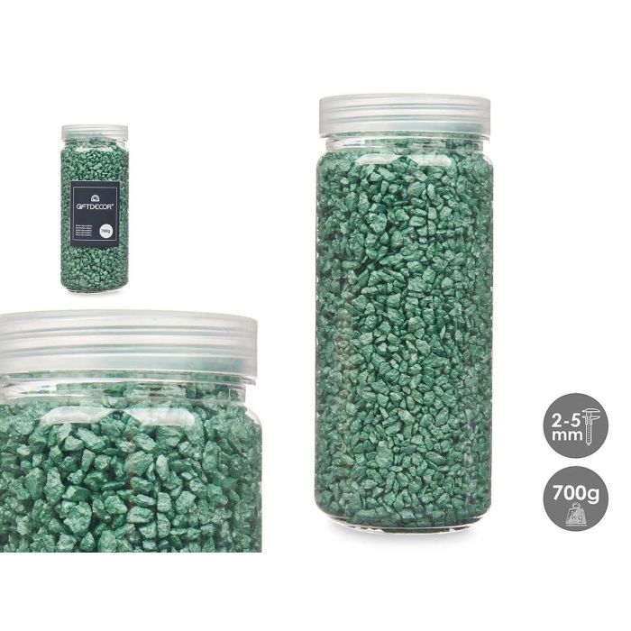 Bote Piedra Metalizada 700g Menta - Giftdecor, 2-5 mm, Verde, 6.5x15.5x6.5 cm (12 Unidades) Bote Piedra Metalizada 700g Menta - Giftdecor, 2-5 mm, Verde, 6.5x15.5x6.5 cm (12 Unidades)