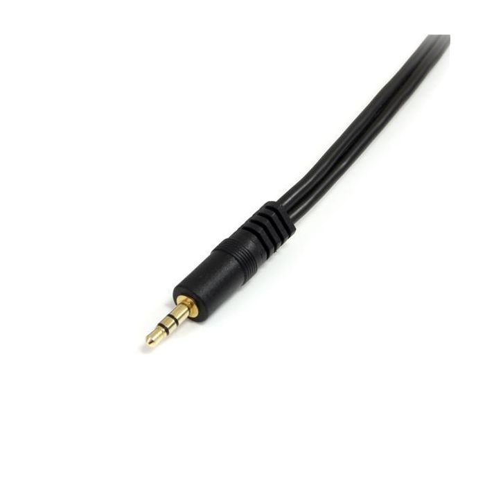 StarTech.com 0.15M Adaptador de Audio Divisor Mini Jack 3.5 mm Macho a 2x Hembra 15cm para Auriculares/Altavoces 3