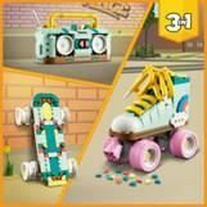 LEGO 31148 Creator Patines Retro 3en1, Set de Juguete Construible con Mini-Patineta y Boombox, Decoración Retro 3 LEGO 31148 Creator Patines Retro 3en1, Set de Juguete Construible con Mini-Patineta y Boombox, Decoración Retro 3