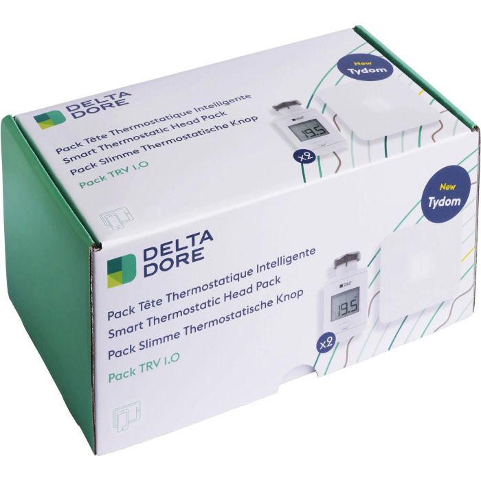 Delta Dore 6050664 Válvulas Termostáticas para Radiador y Caja de Conexiones - Paquete Conectado TRV 1.0 2