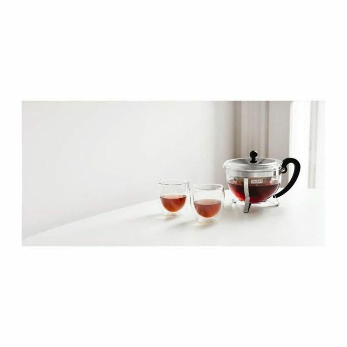 Bodum Tetera Chambord con Tamiz de Acero Inoxidable y Mango de Vidrio 1.3L Gris Transparente Apta Lavavajillas 3 Bodum Tetera Chambord con Tamiz de Acero Inoxidable y Mango de Vidrio 1.3L Gris Transparente Apta Lavavajillas 3