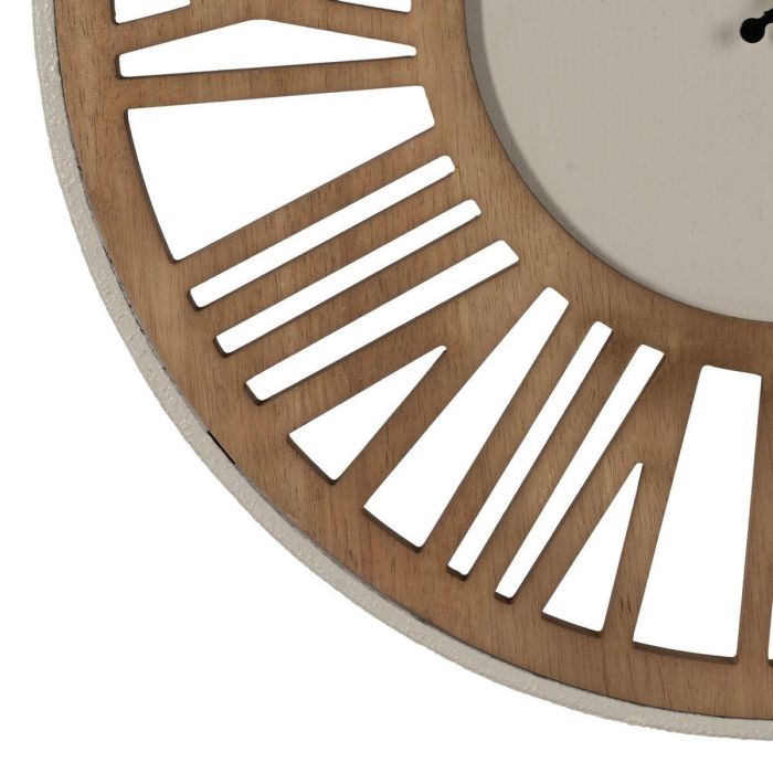 Reloj de Pared Natural Hierro Madera MDF 57,5 x 4 x 57,5 cm 4