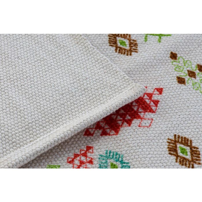 DKD Home Decor Alfombra Boho Blanca de Algodón Bordada con Diseño Ikat, Colección Quais, 230x160 cm (Grosor 0,4 cm, 715 gsm) (2 Unidades) 2 DKD Home Decor Alfombra Boho Blanca de Algodón Bordada con Diseño Ikat, Colección Quais, 230x160 cm (Grosor 0,4 cm, 715 gsm) (2 Unidades) 2