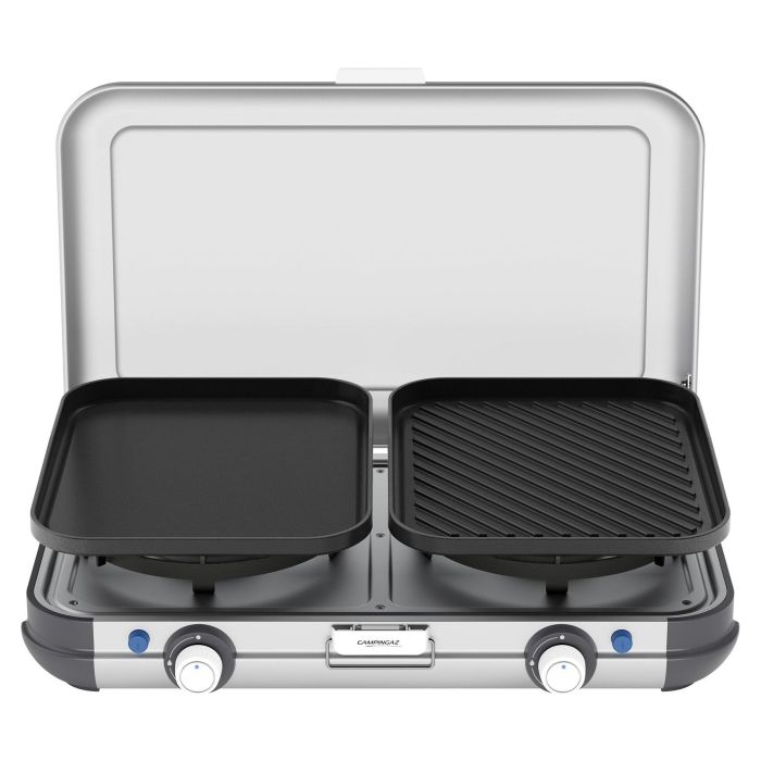 CAMPINGAZ Camping Kitchen 2 Grill & Go CV - Parrilla y cocina de camping rectangular de metal, 490x350x100 mm, 5.5 kg
