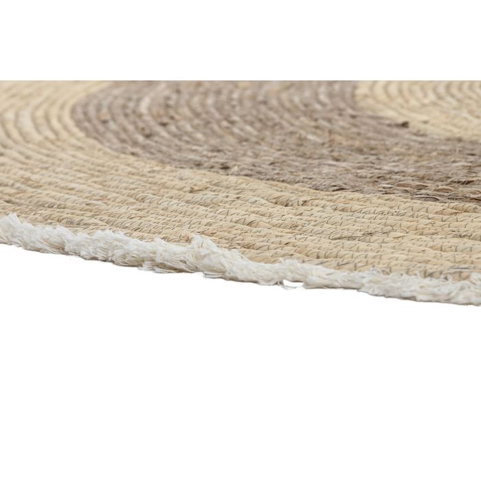 DKD Home Decor Alfombra Estilo Boho Natural Beige Poliéster 200x1x200 cm 1