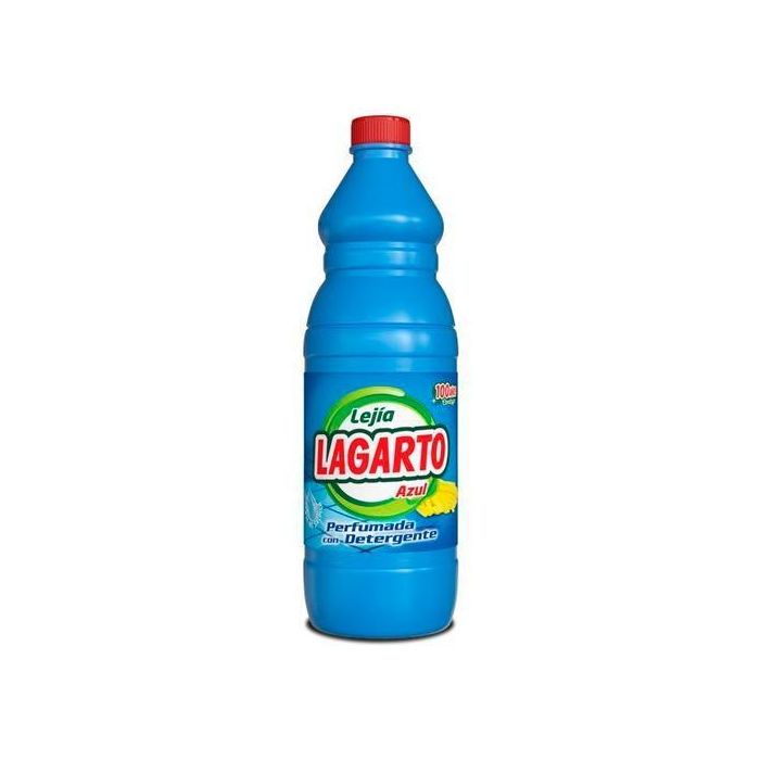 Lagarto Lejía Perfumada Azul con Detergente Botella 1500 mL