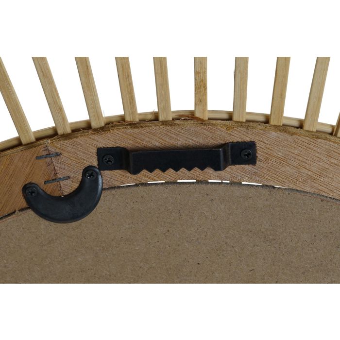 DKD Home Decor Espejo Scandi Natural Bambu Cristal 85 x 85 x 2 cm 3