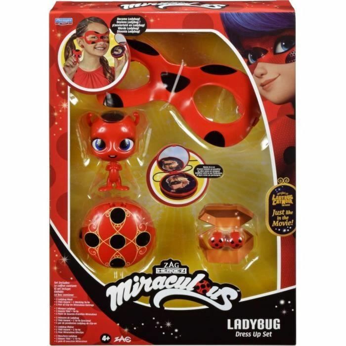 Bandai BAN3701405824044 Disfraz Ladybug Miraculous - Set de Transformación con Máscara de Espejo, Yoyo y Pendientes Kwami Tikki 3 Bandai BAN3701405824044 Disfraz Ladybug Miraculous - Set de Transformación con Máscara de Espejo, Yoyo y Pendientes Kwami Tikki 3