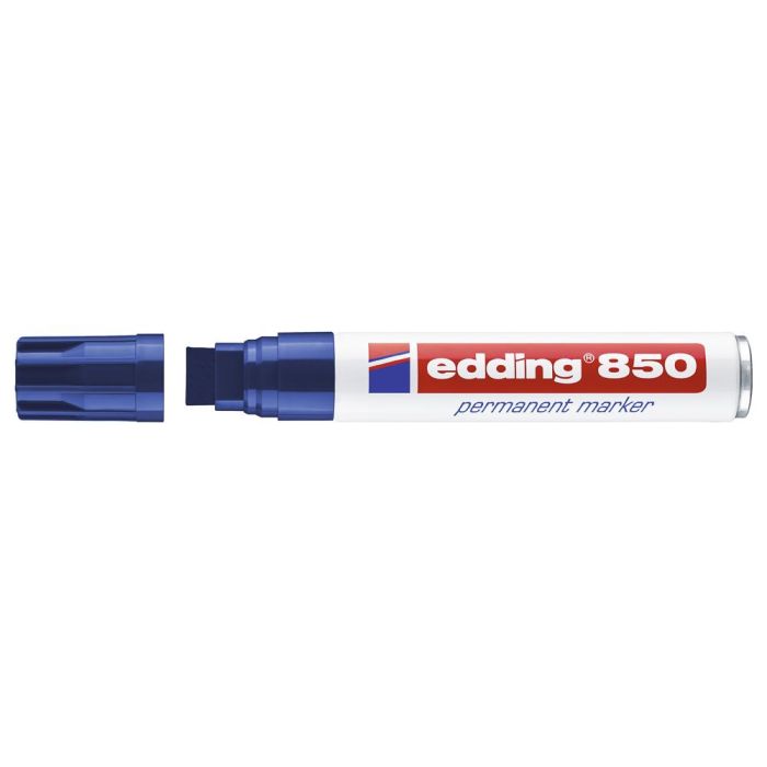 Rotulador Edding Marcador Permanente 850 Azul Punta Biselada 5-15 mm Recargable 5 unidades 1