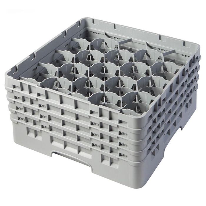 CAMBRO - 20S800-151 - Cesta de lavado 20 comp. 4 alturas - 9,84 cm Ø máx. - alt. máx. 21,7 cm - 50 x 50 x 26,7 cm - Gris claro