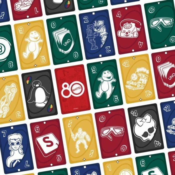 Uno JGK30 Juego de Cartas Rojo Rubí, Edición 80º Aniversario de Mattel, para Toda la Familia 4