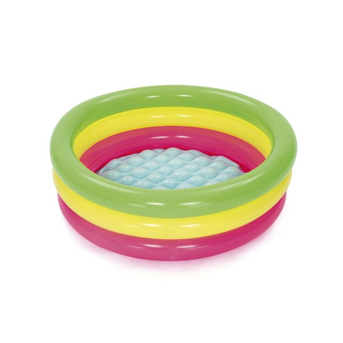 Bestway Piscina Hinchable Infantil 3 Aros Suelo Acolchado 70x24 cm +2 Años Jardin 51128