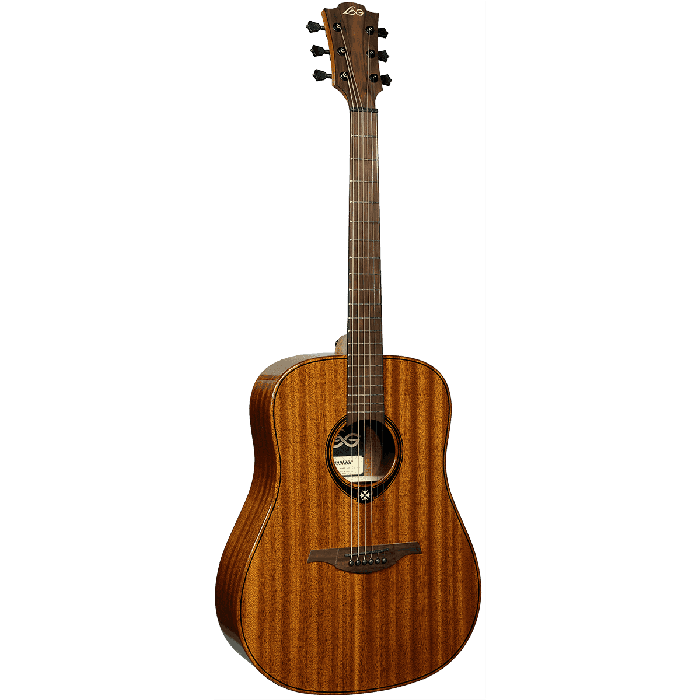 LAG Guitarra Acústica Dreadnought Tramontane 98 - Tapa Maciza de Caoba, Fondo y Laterales de Caoba 1