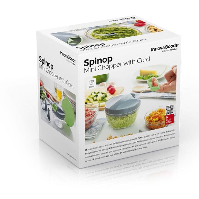 Mini Picadora Manual con Cuerda Spinop InnovaGoods 1 Mini Picadora Manual con Cuerda Spinop InnovaGoods 1