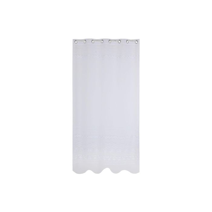Cortina Boho DKD Home Decor Blanco 260 x 140 cm (2 Unidades) 4 Cortina Boho DKD Home Decor Blanco 260 x 140 cm (2 Unidades) 4